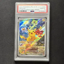 PSA 10 Pikachu Scarlet & Violet promo 001/SV-P 2022 JP Pokemon Card GEM MINT - Image 1