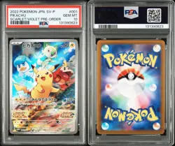 PSA 10 Pikachu Scarlet & Violet promo 001/SV-P 2022 JP Pokemon Card GEM MINT - Image 5