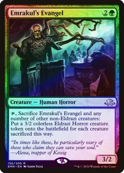 Emrakul's Evangel FOIL Eldritch Moon HEAVILY PLD Green Rare MAGIC CARD ABUGames - Image 1