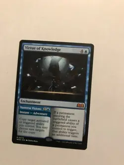 Virtue of Knowledge - MtG NM WOE 0076 - Wilds of Eldraine - Mythic - Magic; Blue - Image 2