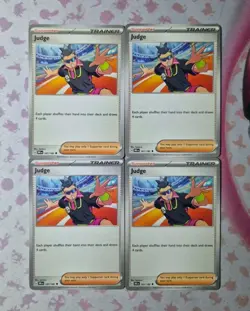 167/182 Judge ×4 Uncommon Card Destined Rivals Pokemon TCG Trainer Playset - Image 1