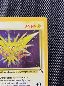 Zapdos 15/62 Fossil Set HOLO/FOIL RARE Unlimited Pokemon WOTC TCG 1999 - Image 3