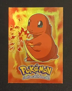 Rainbow Foil Charmander E4 Card Topps Pokemon The First Movie - Image 2