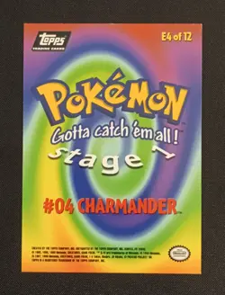 Rainbow Foil Charmander E4 Card Topps Pokemon The First Movie - Image 3