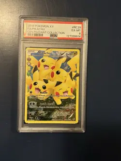 Pokemon Pikachu Full Art RC29-32 Generations Radiant Collection Holo PSA 6 - Image 1