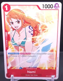 Pre-Errata One Piece TCG Straw Hat Crew ST01-007 Nami NearMINT - Image 1