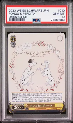 2023 Weiss Schwarz Japanese Disney100 Pongo & Perdita Dds/s104-sr 010 PSA 10 - Image 1