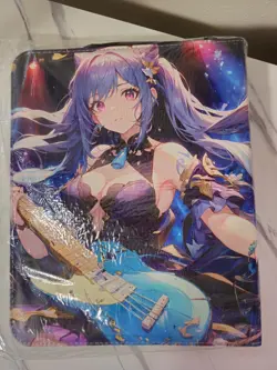 Anime Waifu Trading Card 9-Pocket 3-Ring Zipper Binder - Keqing - Image 2
