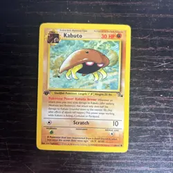 Kabuto 50/62 Fossil 1st Edition Fossil Pokemon Card WOTC - Image 1