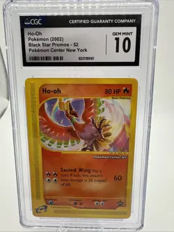 Ho-Oh # 52 Black Star Promo Pokemon Center NY Stamped Card CGC GEM MINT 10 - Image 1