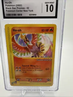 Ho-Oh # 52 Black Star Promo Pokemon Center NY Stamped Card CGC GEM MINT 10 - Image 3