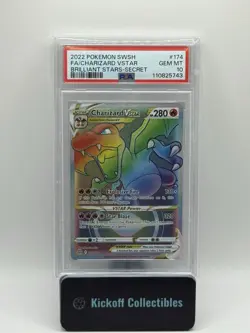 2022 POKEMON SWORD & SHIELD BRILLIANT STARS #174 FULL ART/CHARIZARD VSTAR PSA 10 - Image 1