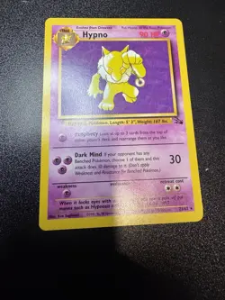 Pokemon TCG Unlimited Hypno Fossil Non Holo Rare 23/62 Vintage WotC NM/M - Image 1
