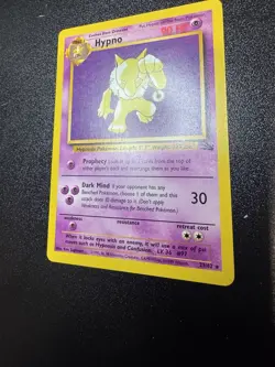 Pokemon TCG Unlimited Hypno Fossil Non Holo Rare 23/62 Vintage WotC NM/M - Image 2
