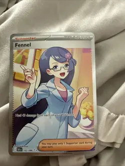 Pokemon TCG Fennel Full Art Trainer Black Bolt 162/086 - NM+ - Image 1