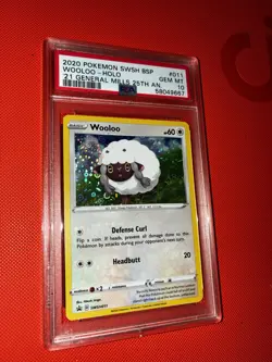 Pokemon Wooloo SWSH011 Holo Promo General Mills 25th Anniversary PSA 10 - Image 1