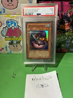 2003 Yu-Gi-Oh Starter Deck Joey 1st Edition Penguin Soldier #SDJ-022 PSA 5 EXm - Image 2