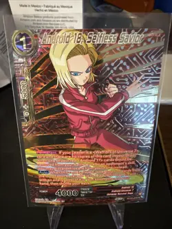 Dragon Ball Super Card Game Android 18 Selfless Savior #bt20-010 R Gold Foil - Image 1