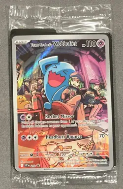Team Rocket's Wobbuffet 203 Promo English Sealed Pokemon Card; near mint - Image 1