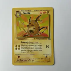 Raichu 29/62 Rare Non Holo Fossil Set Pokemon TCG Card - Image 1