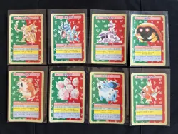1995 Japanese Pokemon Topsun card x 8 Blue back vintage Heavily Played - Image 1