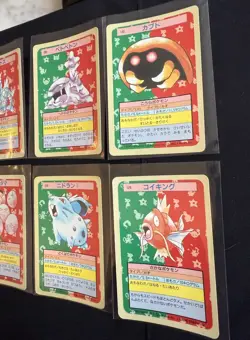 1995 Japanese Pokemon Topsun card x 8 Blue back vintage Heavily Played - Image 5