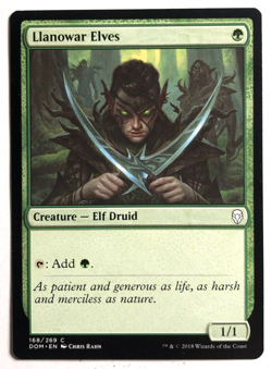 Llanowar Elves 168/269 Dominaria MTG Magic the Gathering LIGHTLY PLAYED LP - Image 1