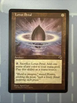 Lotus Petal - Tempest - Magic The Gathering - Vintage 1997 - Image 1