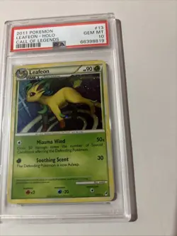2011 POKEMON CALL OF LEGENDS #13 LEAFEON-HOLO PSA 10 - Image 4