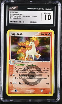 Pokemon Rapidash 13/112 Reverse Holo EX Fire Red Leaf Green - CGC 10 - Image 1