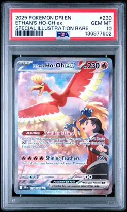 Pokemon TCG Ethan's Ho-Oh ex 230/182 Destined Rivals Special Illustration PSA 10 - Image 1