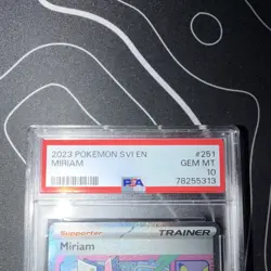 Pokemon Miriam 251/198 SV01 Scarlet & Violet PSA 10 Full Art Holo - Image 3