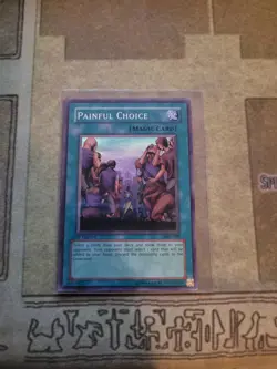 YUGIOH PAINFUL CHOICE MRL-049 SUPER 1ST ED LP 1996 - Image 1