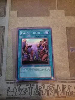 YUGIOH PAINFUL CHOICE MRL-049 SUPER 1ST ED LP 1996 - Image 2