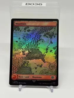 MTG FOIL Mountain 278 Full Art - The Lord of the Rings #278 - Image 1