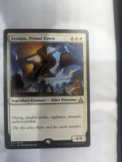 Zetalpa Primal Dawn Mtg Legendary Dinosaur Rivals of Ixalan Magic the Gathering - Image 1