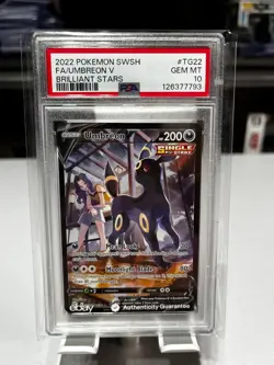 PSA 10 Umbreon V Brilliant Stars TG22/TG30 Pokemon Full art Trainer Gallery - Image 1