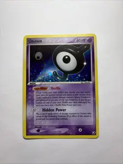 Pokemon TCG 2005 Unown (J) J/28 Unseen Forces Holo LP Vintage - Image 1