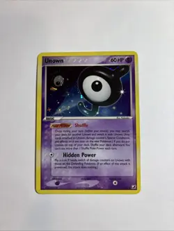 Pokemon TCG 2005 Unown (J) J/28 Unseen Forces Holo LP Vintage - Image 2