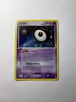 Pokemon TCG 2005 Unown (J) J/28 Unseen Forces Holo LP Vintage - Image 4
