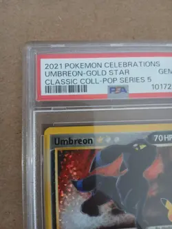 2021 POKEMON CELEBRATIONS CLASSIC COLL #17 UMBREON-GOLD STAR PSA 10 - Image 3