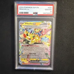 2024 Pokemon en Pikachu EX Rare PSA 10 Gem 057/191 - Image 1