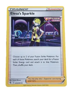New: 2021 Pokemon TCG Elesa's Sparkle 233 Fusion Strike Regular Uncommon - Image 1