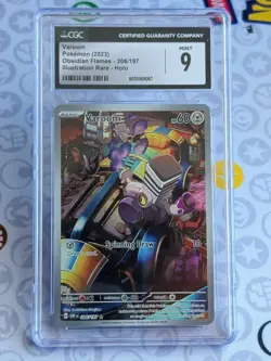 CGC 9 Varoom 206/197 Illustration Rare Holo Obsidian Flames Pokemon TCG - Image 1