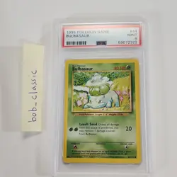 Pokemon Base Set Bulbasaur 44/102 PSA 9 Regular - Image 1
