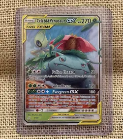 Celebi & Venusaur GX SM - Team Up #1/181 Tag Team Ultra Rare Pokemon Card R4-303 - Image 1