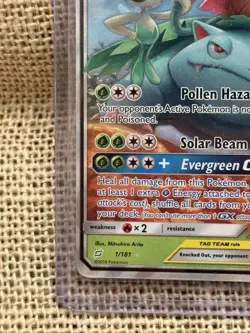 Celebi & Venusaur GX SM - Team Up #1/181 Tag Team Ultra Rare Pokemon Card R4-303 - Image 5