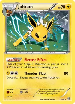 Jolteon 26/98 Holo Rare XY - Ancient Origins Pokemon Card - Image 1