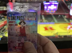 One Piece Monkey.D. Luffy SEALED US Voyage College Bball 1 Card & Poster 2/7 - Image 1