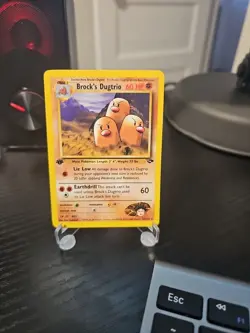 Pokemon Card Brock's Dugtrio Gym Challenge 1st Edition 22/132 LP - Image 1